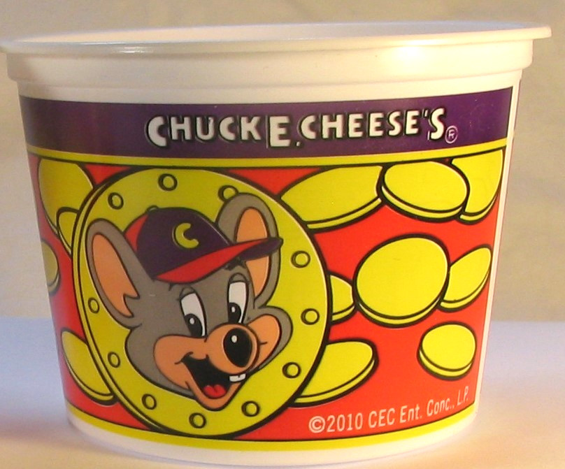1 - 2010 Chuck E Cheese Rare Vintage Plastic Token Cup-Excellent Condition