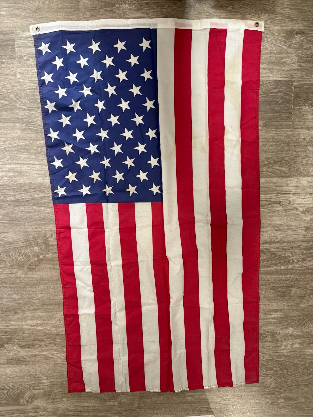 Vintage 50 Star American Flag 3x5 USA Made in Taiwan Polyester Grommets