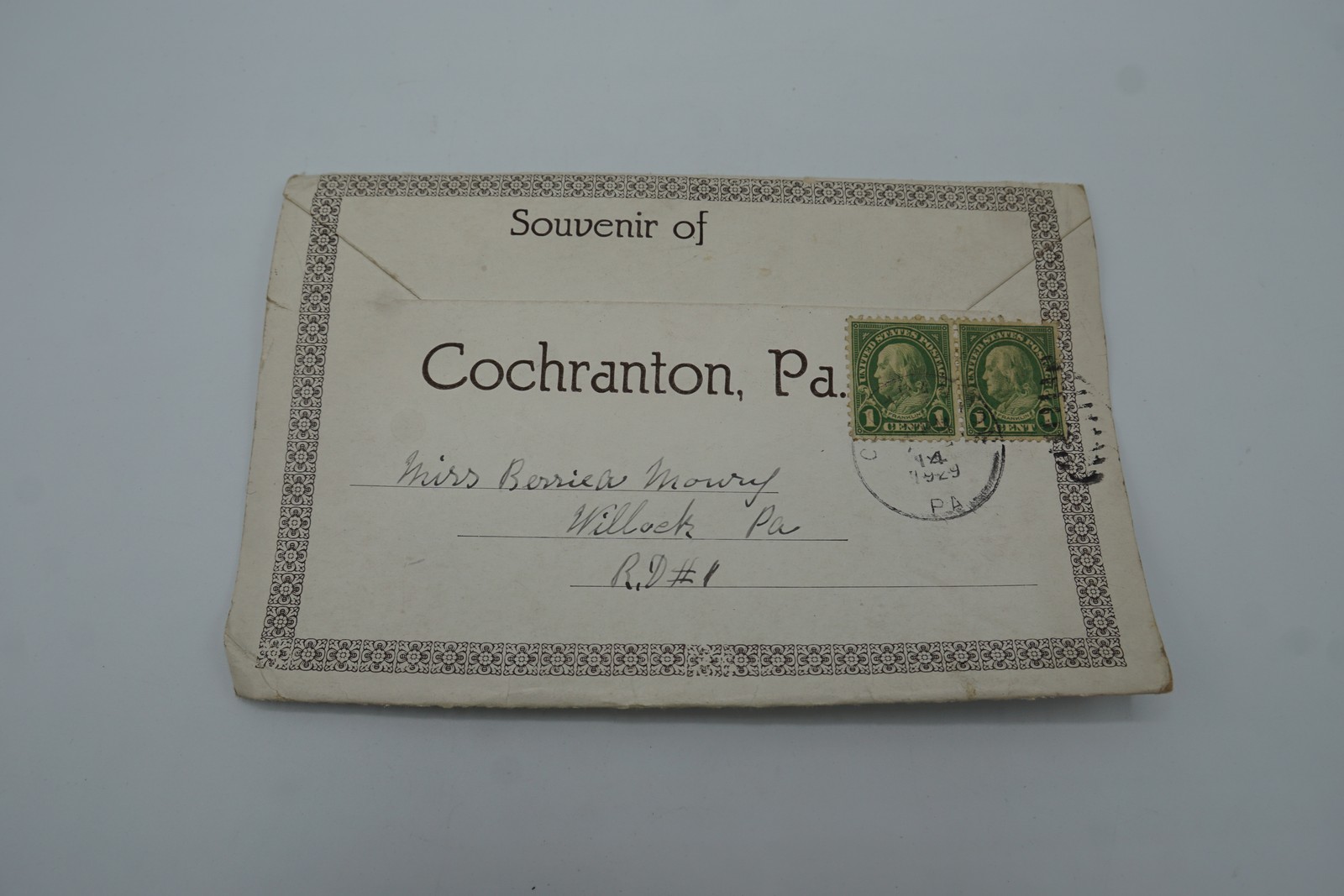Vintage 1929 Souvenir Folder Postcard Holobar's French Creek Cochranton PA Vintage 1929 Souvenir Folder Postcard Holobar's French Creek Cochranton PA
