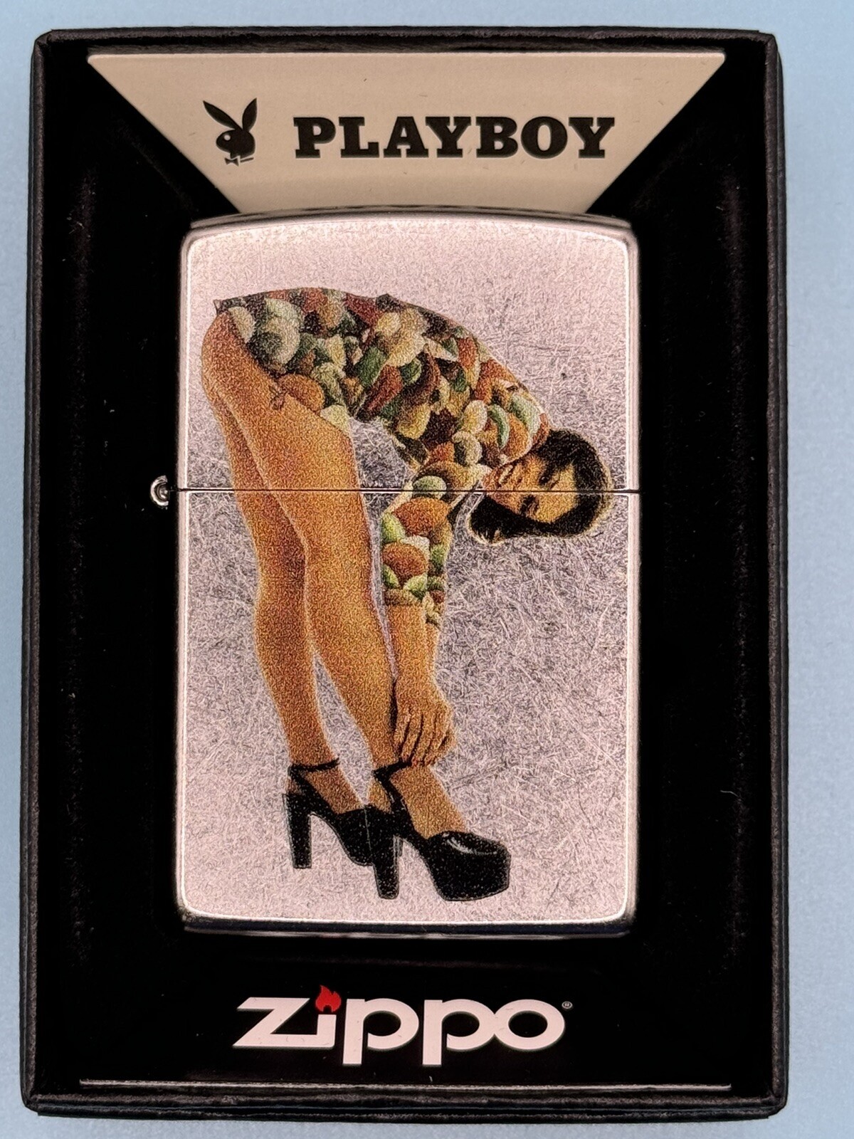 Retro Girl Playboy Magazine Cover Chrome Zippo Lighter NEW In Box Rare Pinup