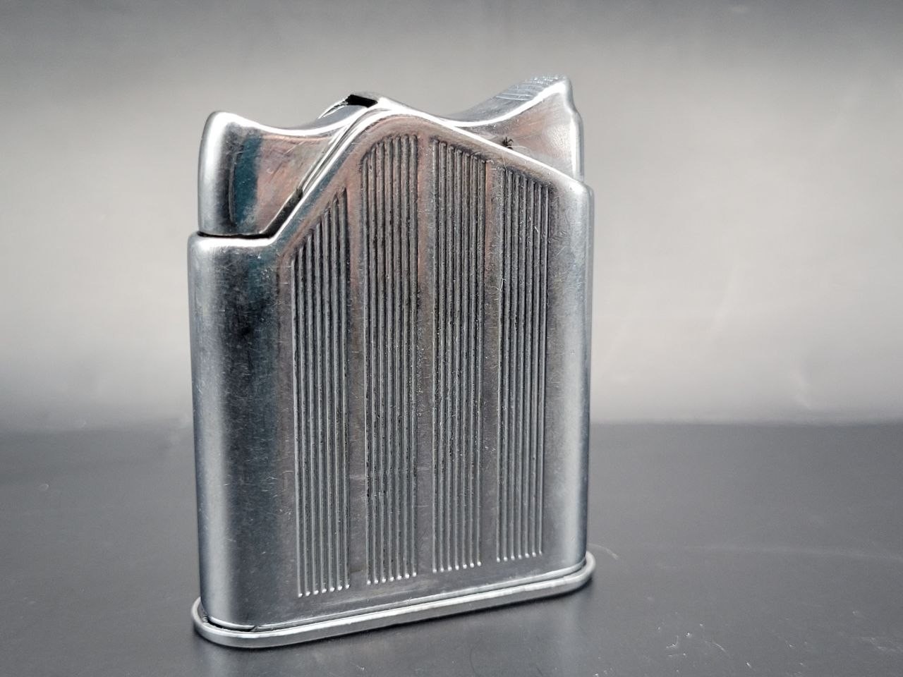 Antique Rolls Wonder Petrol Lighter – British Made – Chrome Pocket Lighter