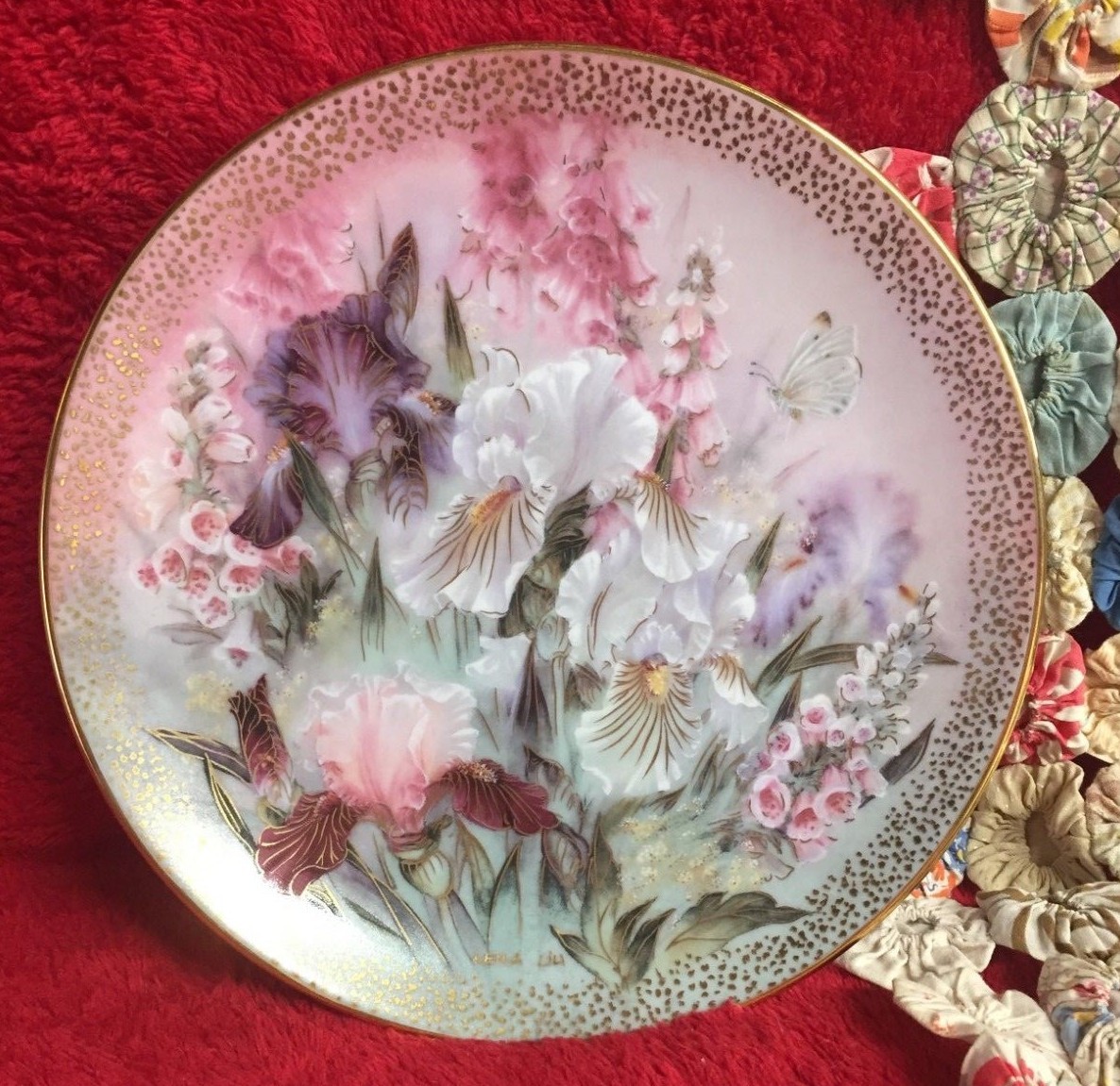 Iris Quartet by Lena Liu 1st Issue Symphony of Shimmering Beauty Fine China 