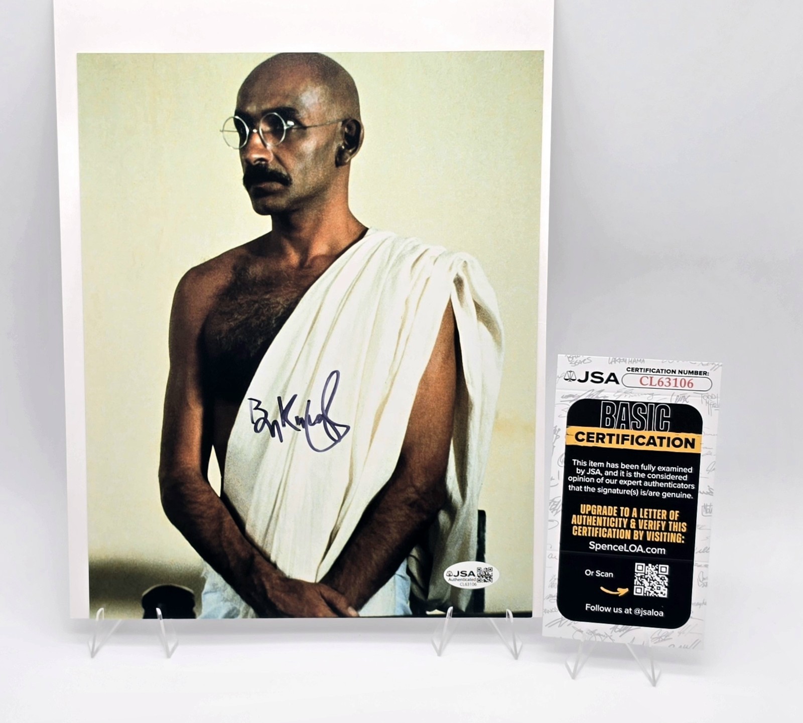 Ben Kingsley Signed Gandhi 8x10 Photo Autograph JSA COA Oscar Winner