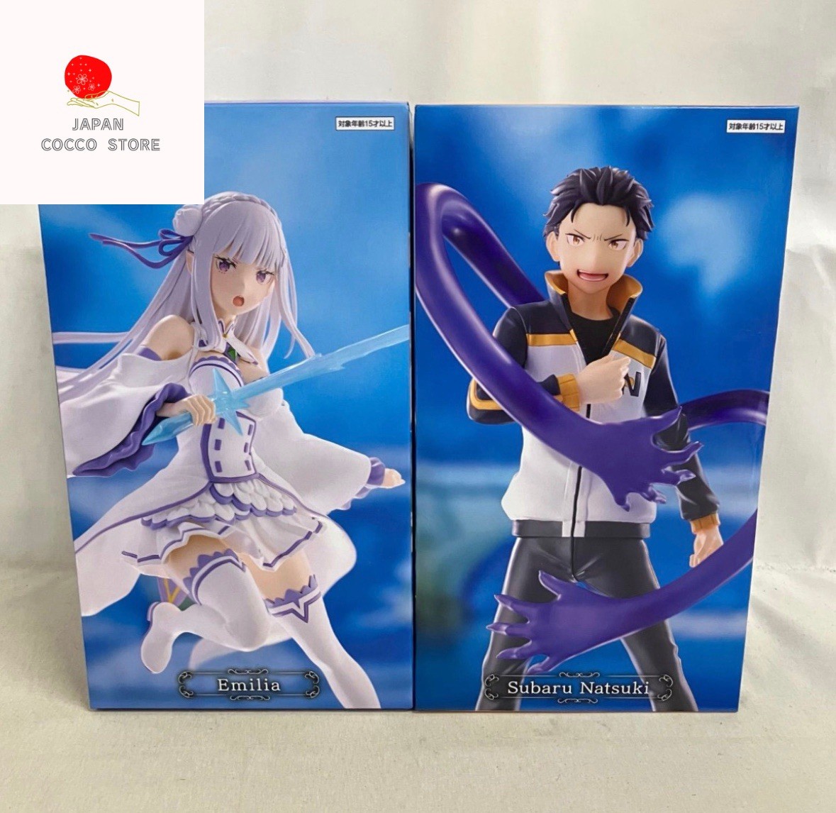 Re:ZERO Starting Life in Another World Emilia & Subaru Set JAPAN NEW Re:ZERO Starting Life in Another World Emilia & Subaru Set JAPAN NEW