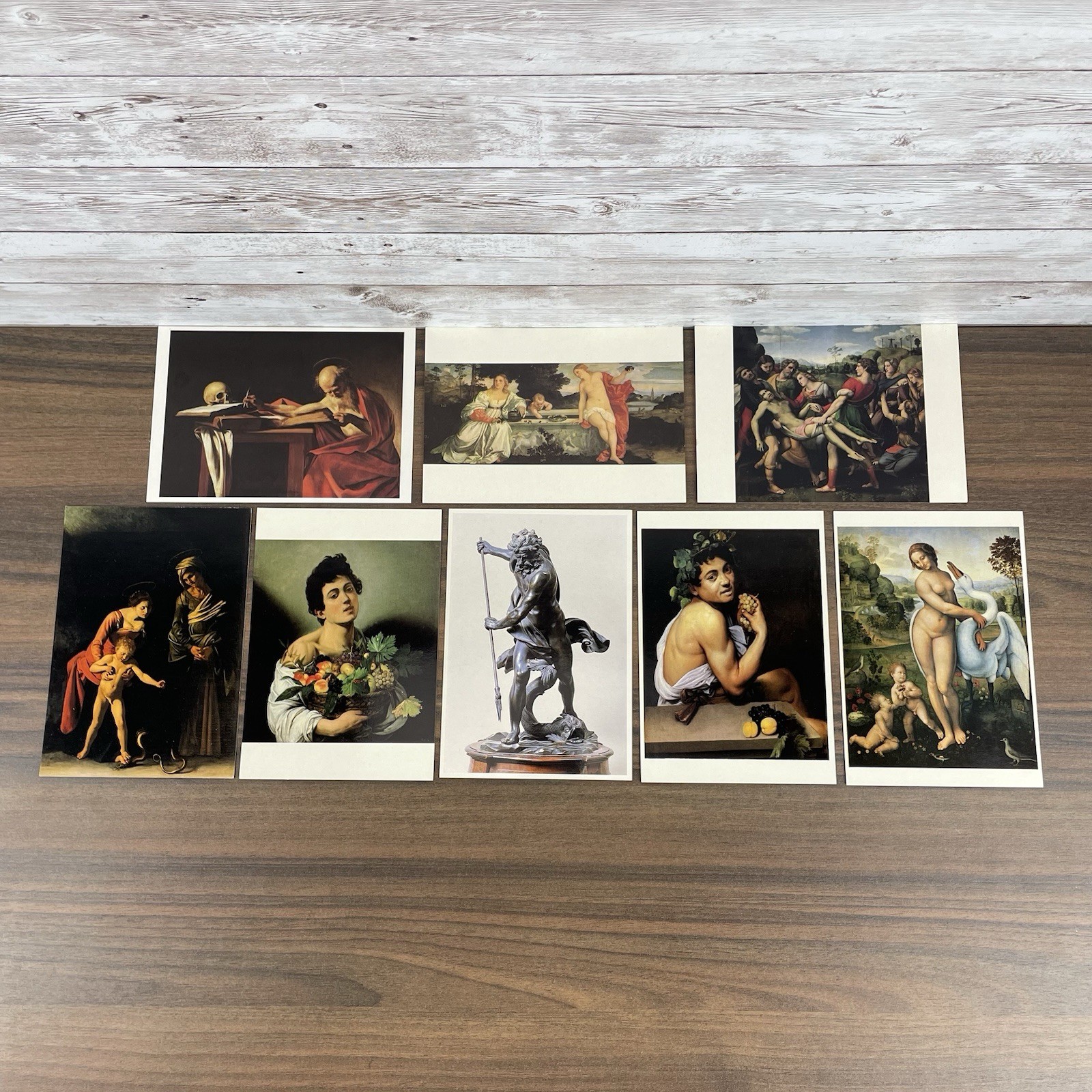 Vintage 1982/83 Rome Italy Lot of 8 Artwork Postcard Set, Arno E Tevere Unposted