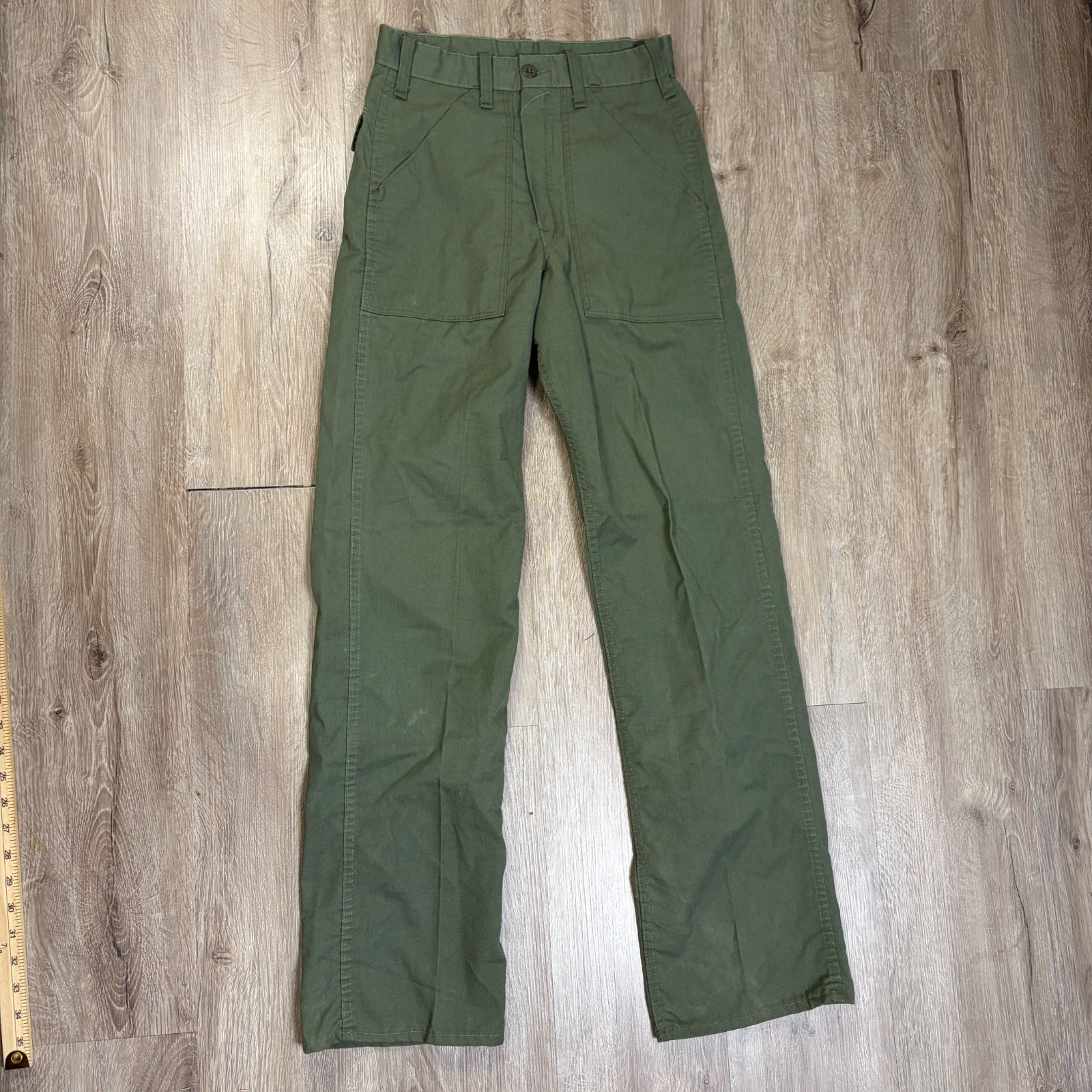 VTG US Military OG-507 Fatigue Pants 28x32 Green Trousers Utility Zipper