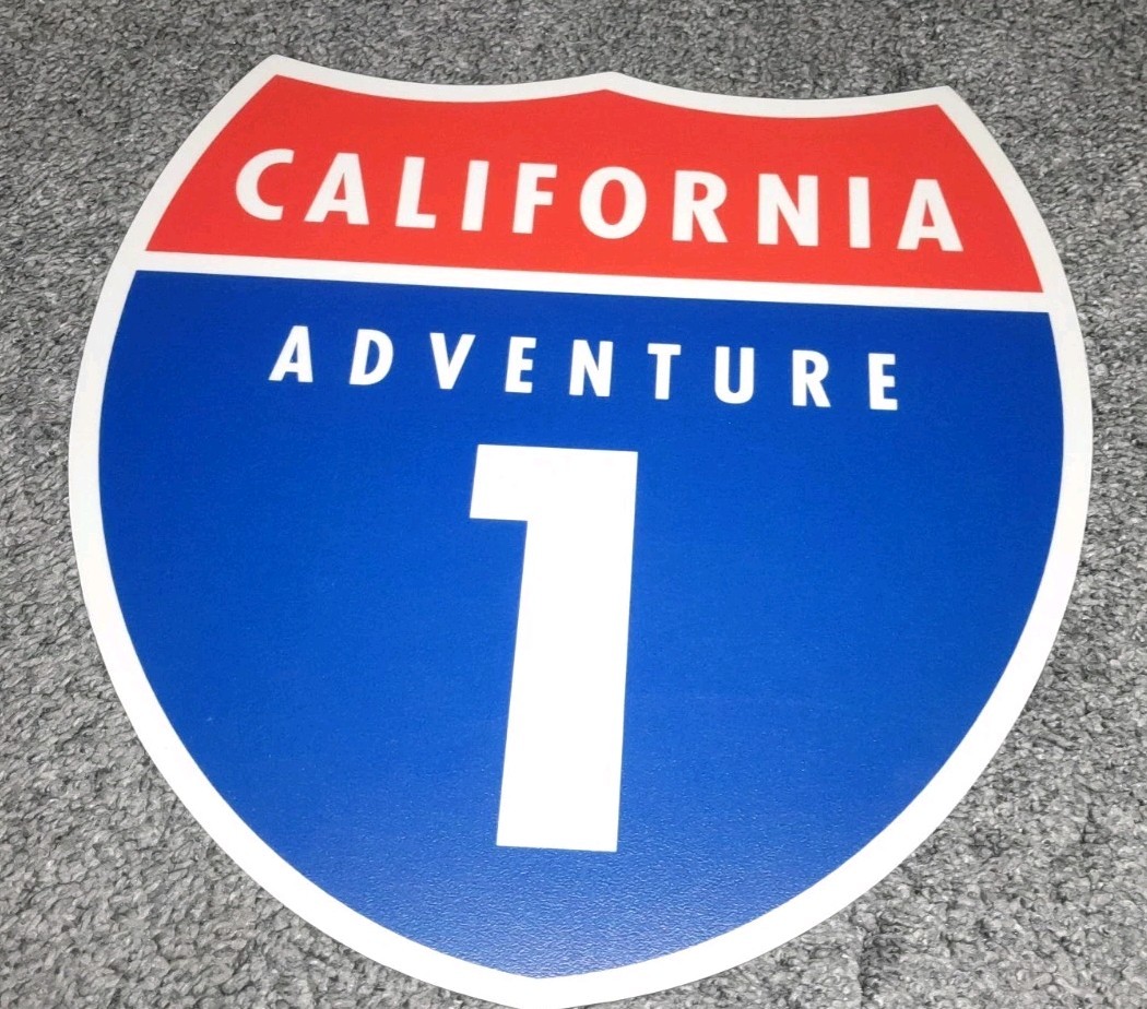 DISNEYLAND CALIFORNIA ADVENTURE PARK ORIGINAL AUTHENTIC ACRYLIC SIGN RARE PROP 