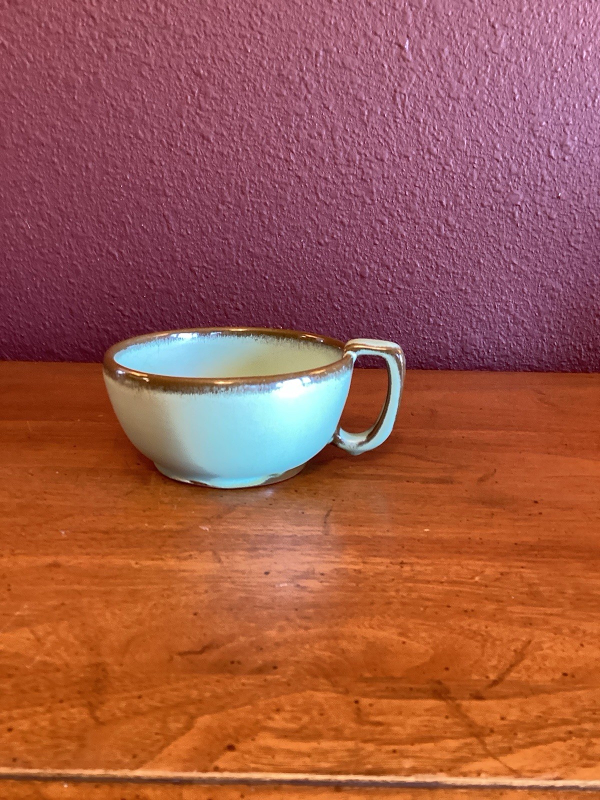 Vintage Frankoma Pottery Prairie Green Soup Mug #4SC Vintage Frankoma Pottery Prairie Green Soup Mug #4SC