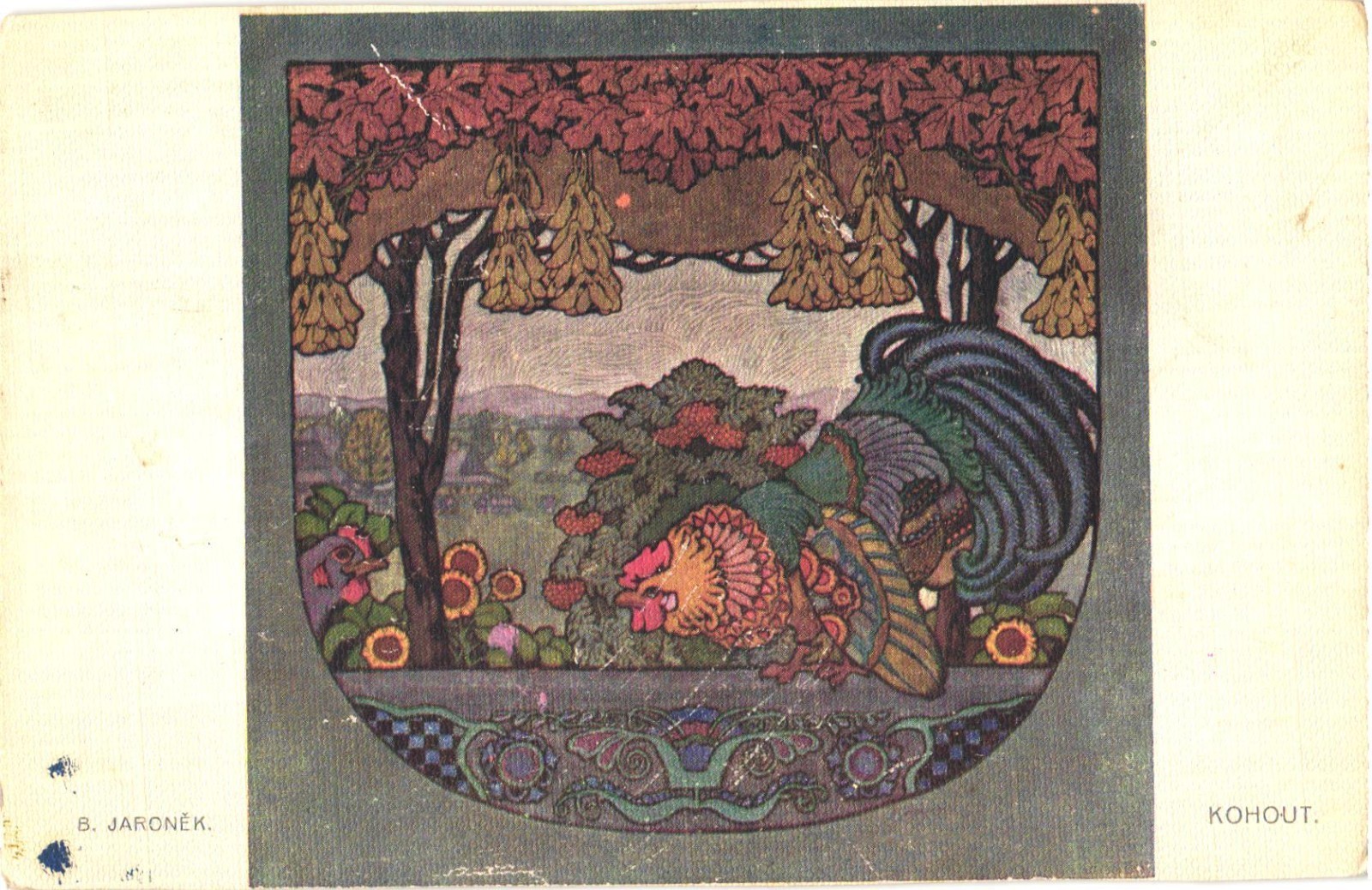 Bohumír Jaroněk Art Nouveau Rooster \ Bohumír Jaroněk Art Nouveau Rooster \