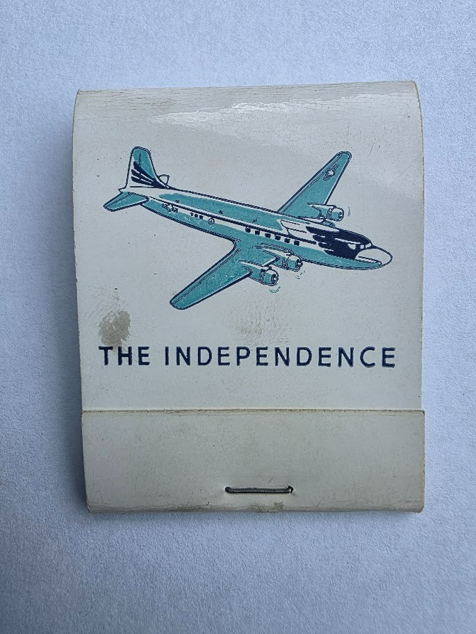 Vintage Harry S Truman Presidential Aircraft The Independence Matchbook UNSTRUCK