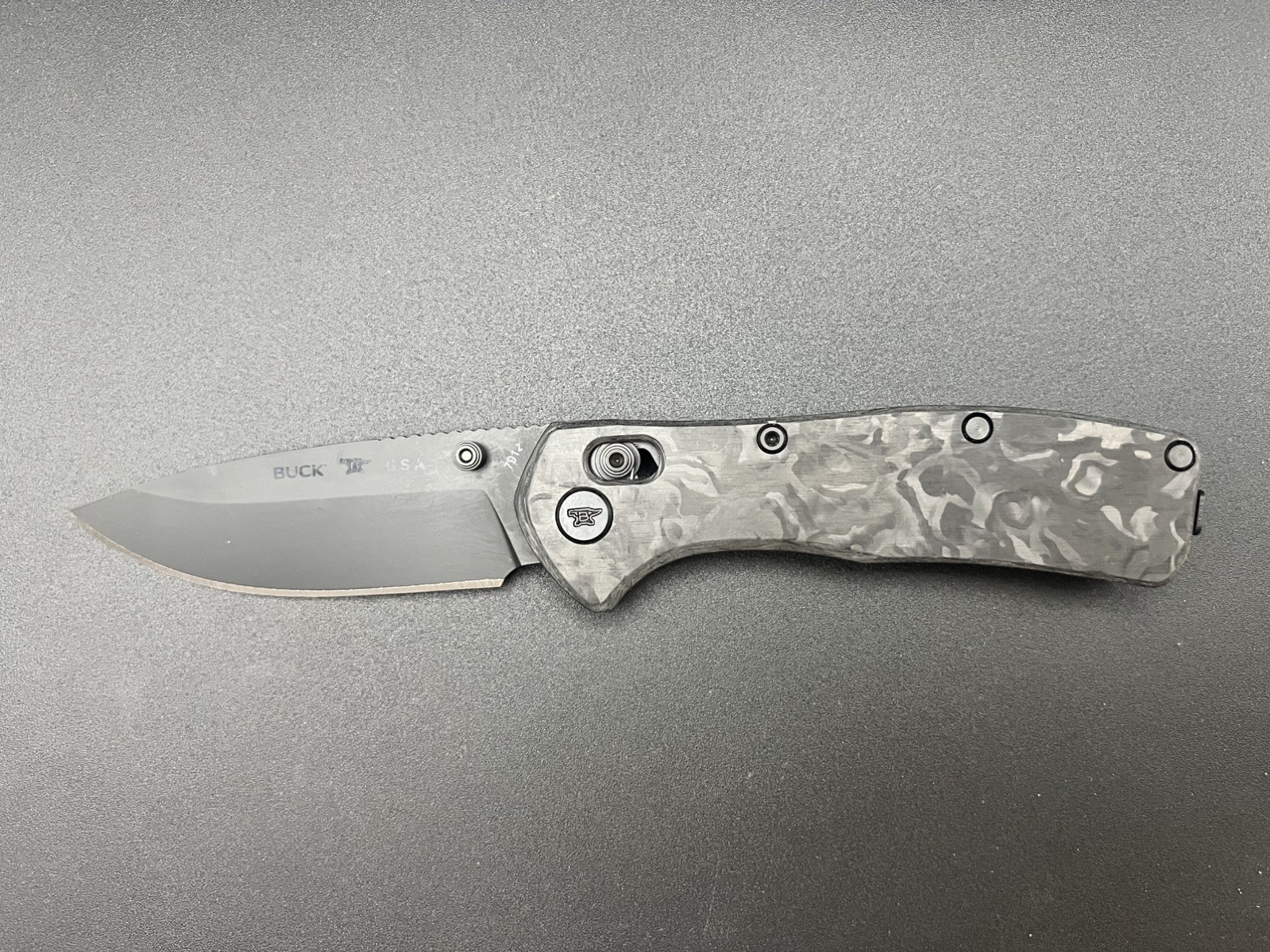 Buck Knives 791 Range Elite Folding Crossbar Knife Carbon Fiber MagnaCut Stealth