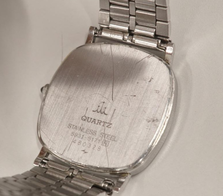 SEIKO CREDOR 5931-5171 Vintage Quartz Silver Dial Stainless Steel Watch