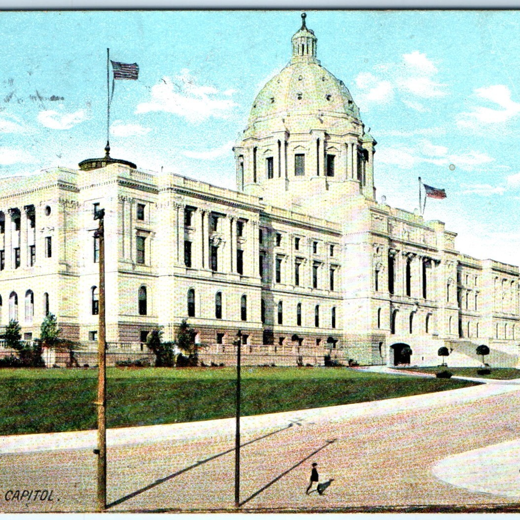 c1900s St. Paul, MN State Capitol Building Litho Postcard Minnesota c1900s St. Paul, MN State Capitol Building Litho Postcard Minnesota