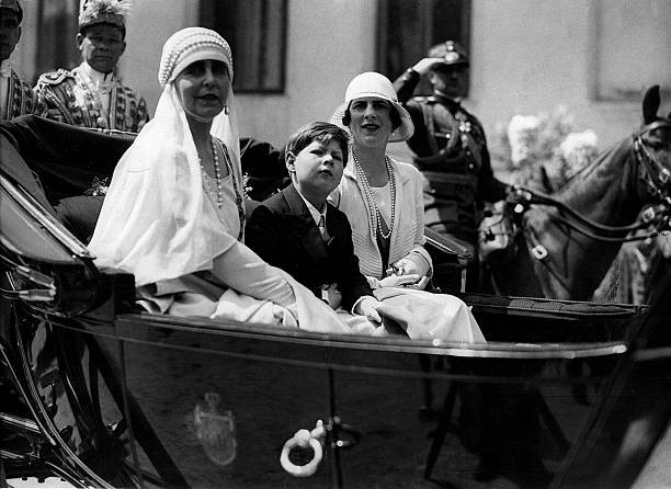 King of Romania 1927 1930 1940 1947 with his mother Princess Helen- Old Photo