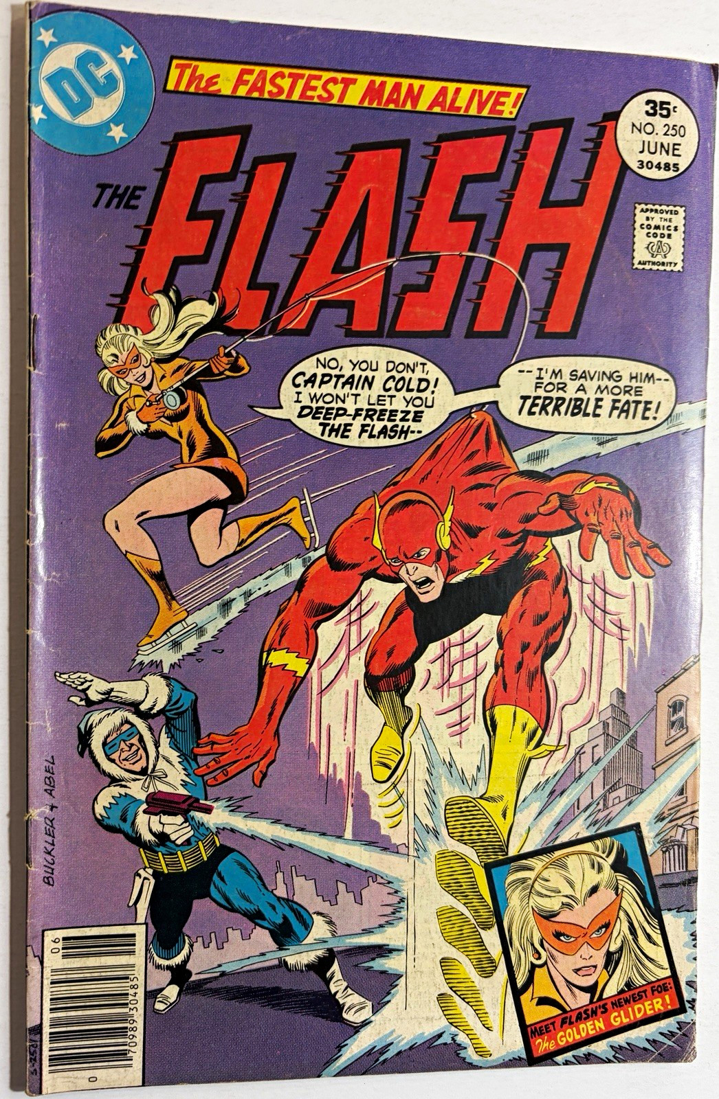 DC Comics The Flash #250 (1977) – Bronze Age [7.0] Vintage Captain Cold