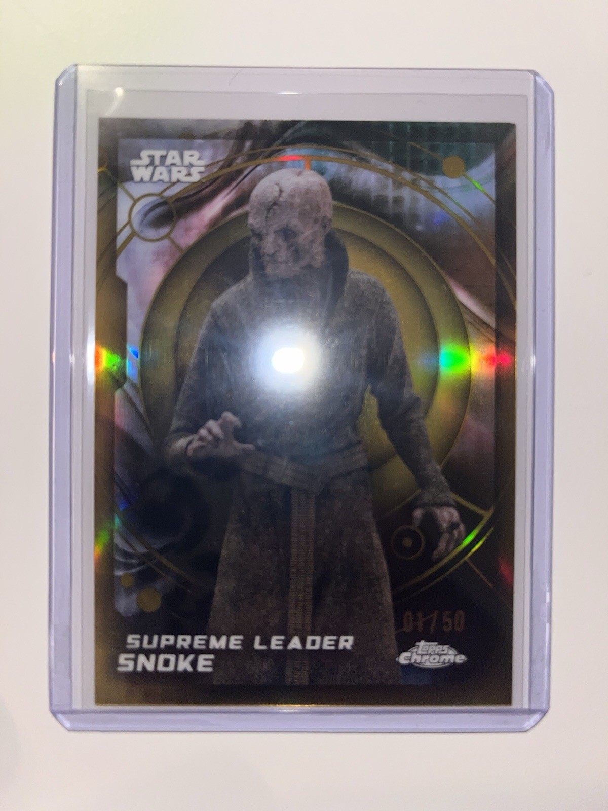 SUPREME LEADER SNOKE #102 Gold 1/50 1st Print 2026 Topps Chrome Refractor SUPREME LEADER SNOKE #102 Gold 1/50 1st Print 2026 Topps Chrome Refractor