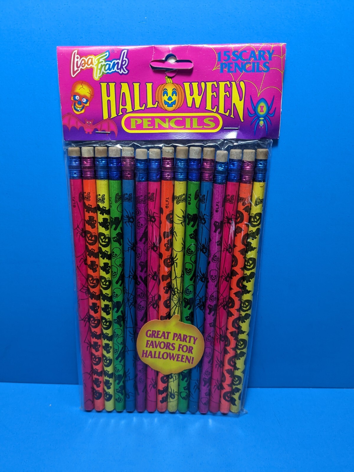 Vintage Lisa Frank Scary Pencils - Halloween Pencils - New Sealed Pack Of 15