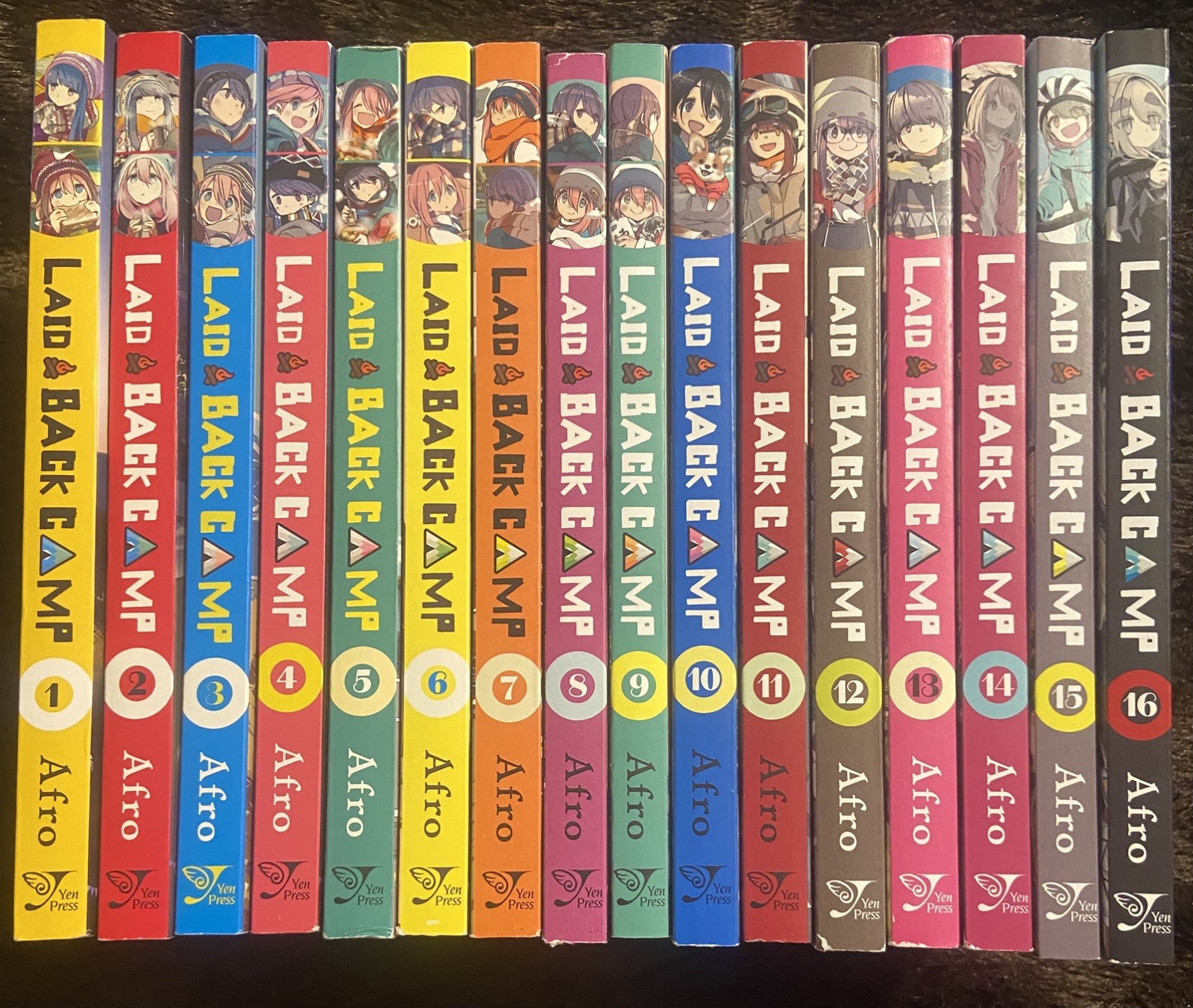 BRAND NEW Yen Press Afro Laid-Back Camp Manga Vol 1-16 English Manga Set