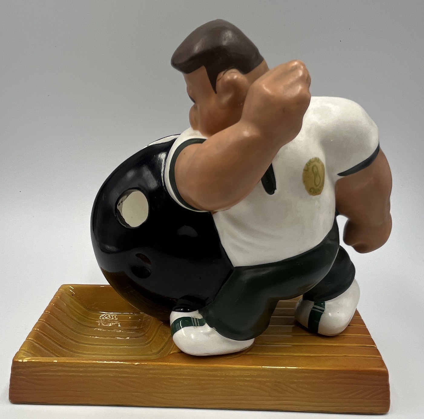 Vintage 1950s Fred A Kail Jr Lil Louie Bowling Ashtray Ceramic FAK Figurine 8.5”