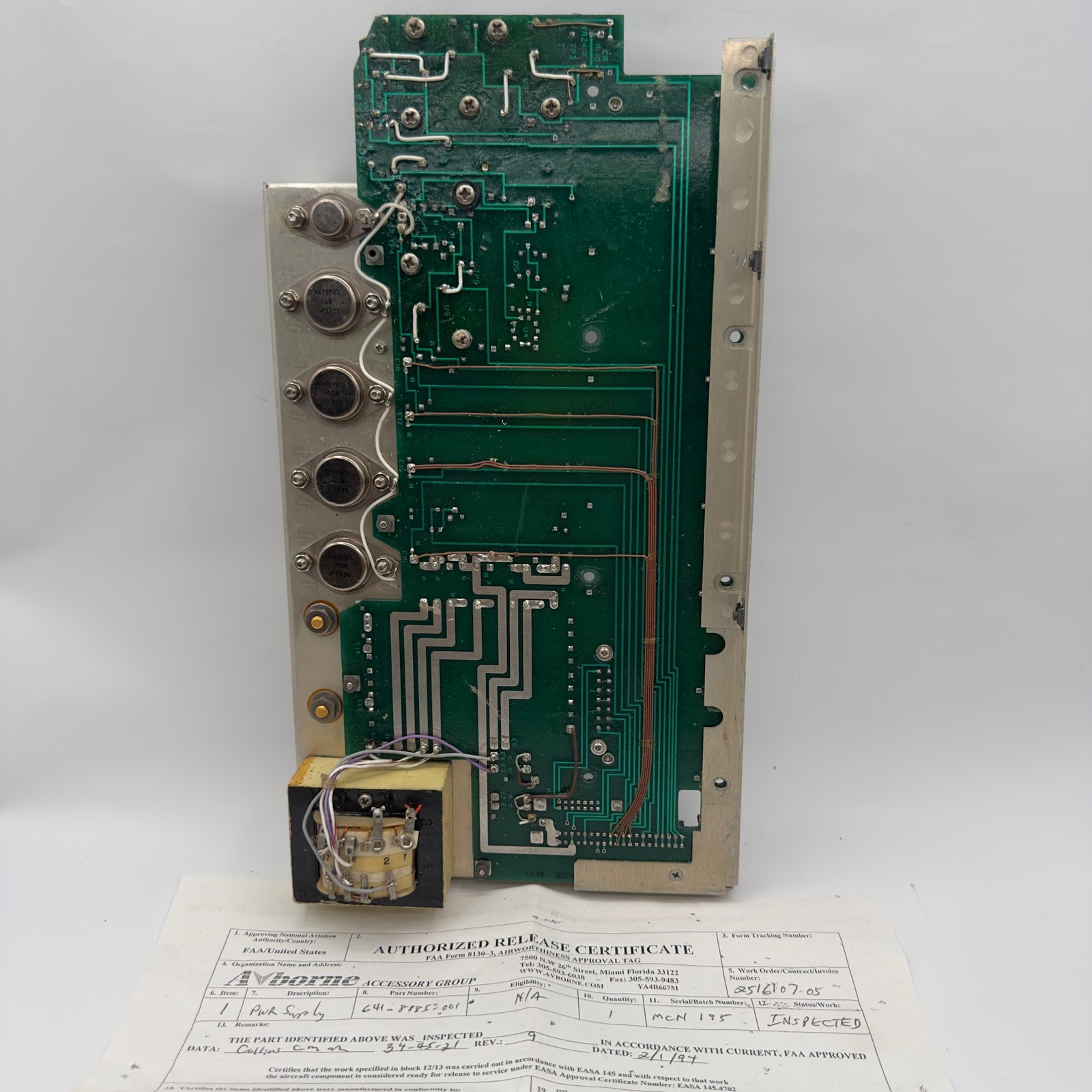 Avionics Module 64I-8885-001 MCN 175 with Avborne 8130-3 Inspected ATA 34