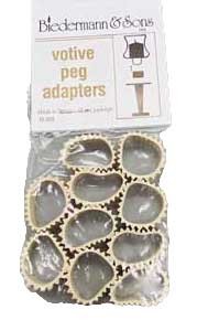 10 pc Rubber Votive Peg Adapters for Candle Holders Safe Snug Fit