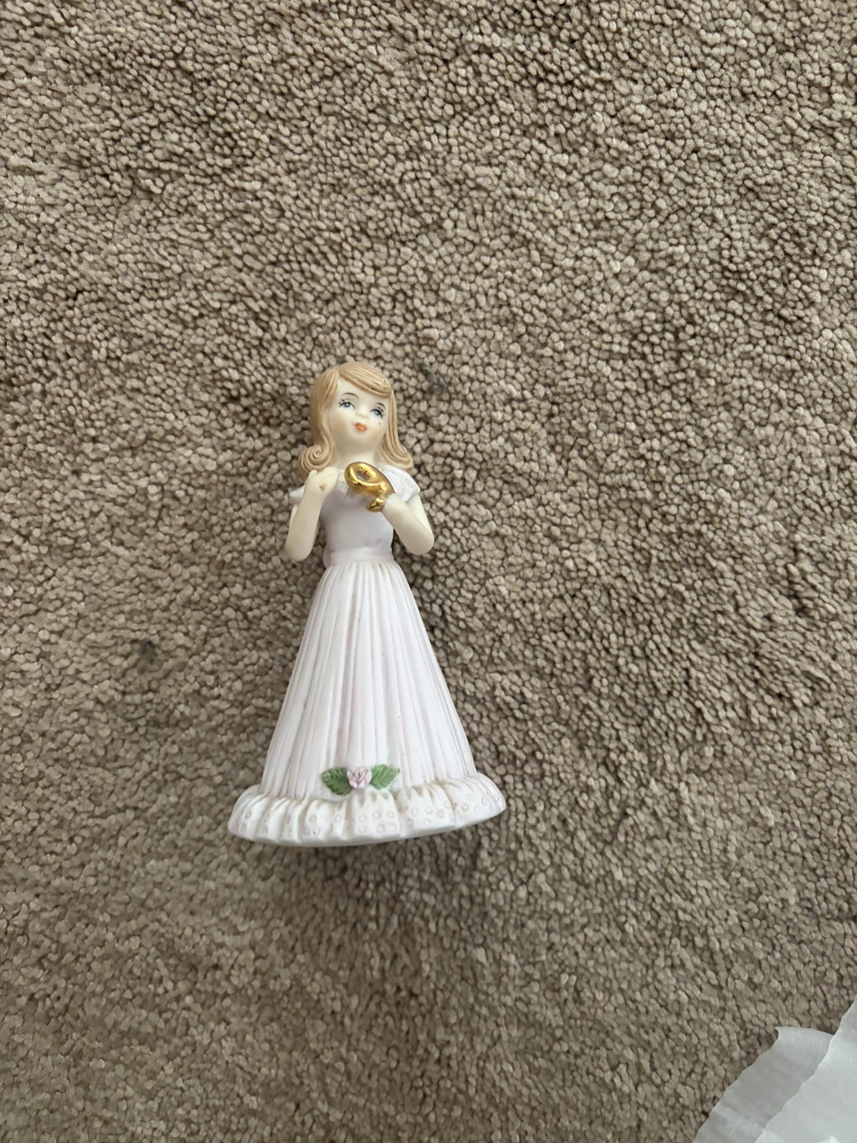 Enesco Growing Up Birthday Girls Blonde Age 9 years Old Figurine - No Box