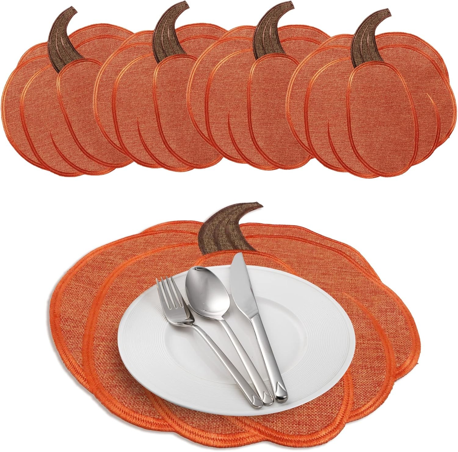 OWENIE Thanksgiving Harvest Pumpkin Placemats 15 x 15 15x15\ OWENIE Thanksgiving Harvest Pumpkin Placemats 15 x 15 15x15\
