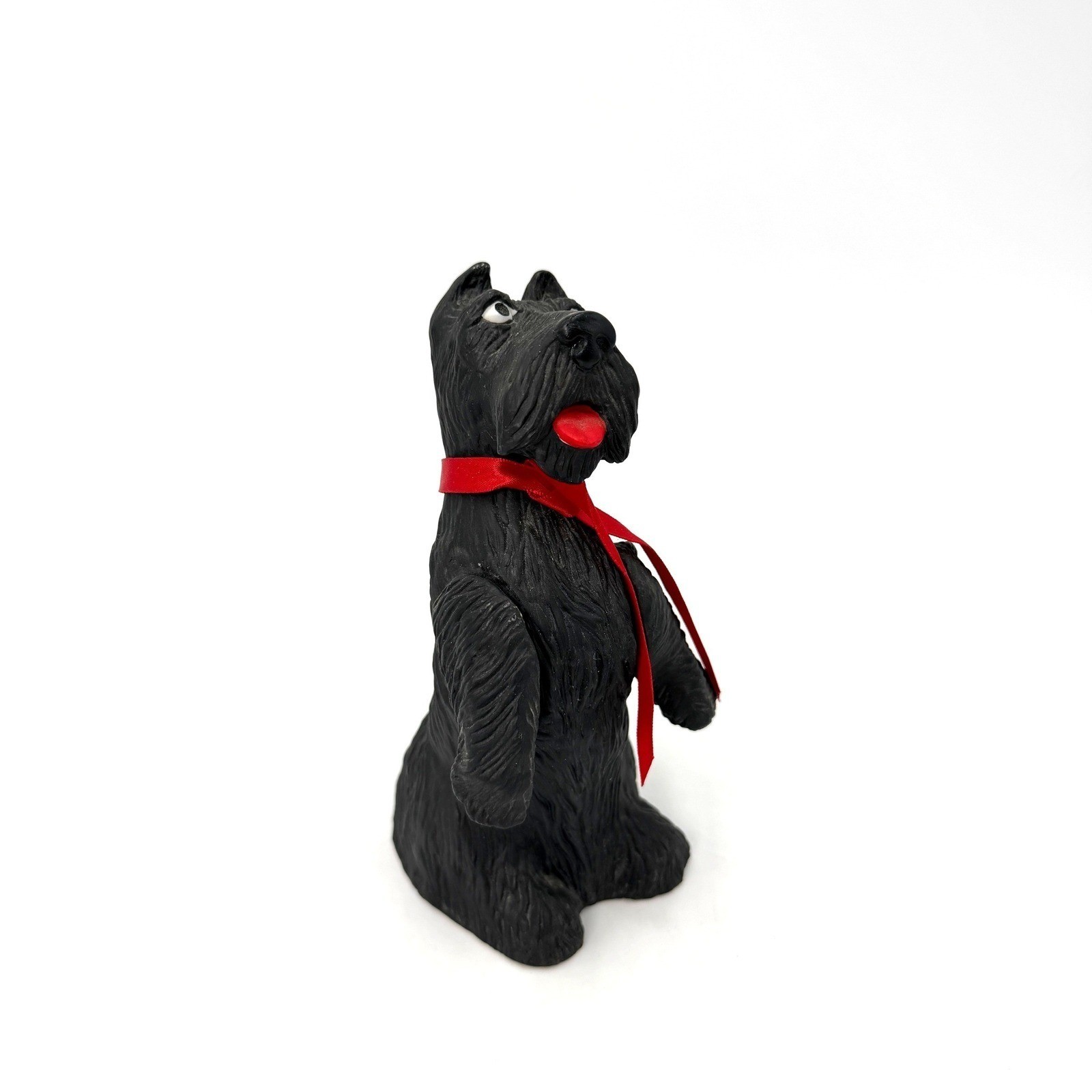 Vintage Black Scottish Terrier Scottie Dog Musical RARE Rotating Arms Taiwan