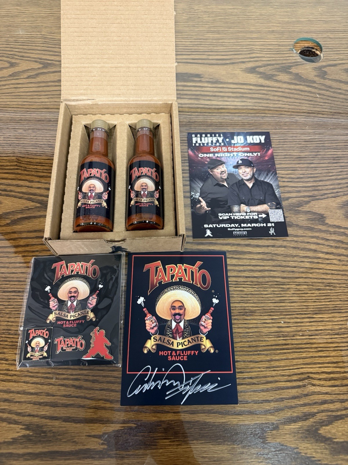 Tapatio Hot Sauce Fluffy Signed(Gabriel Iglesias) Funko Pop Collector’s Box Set