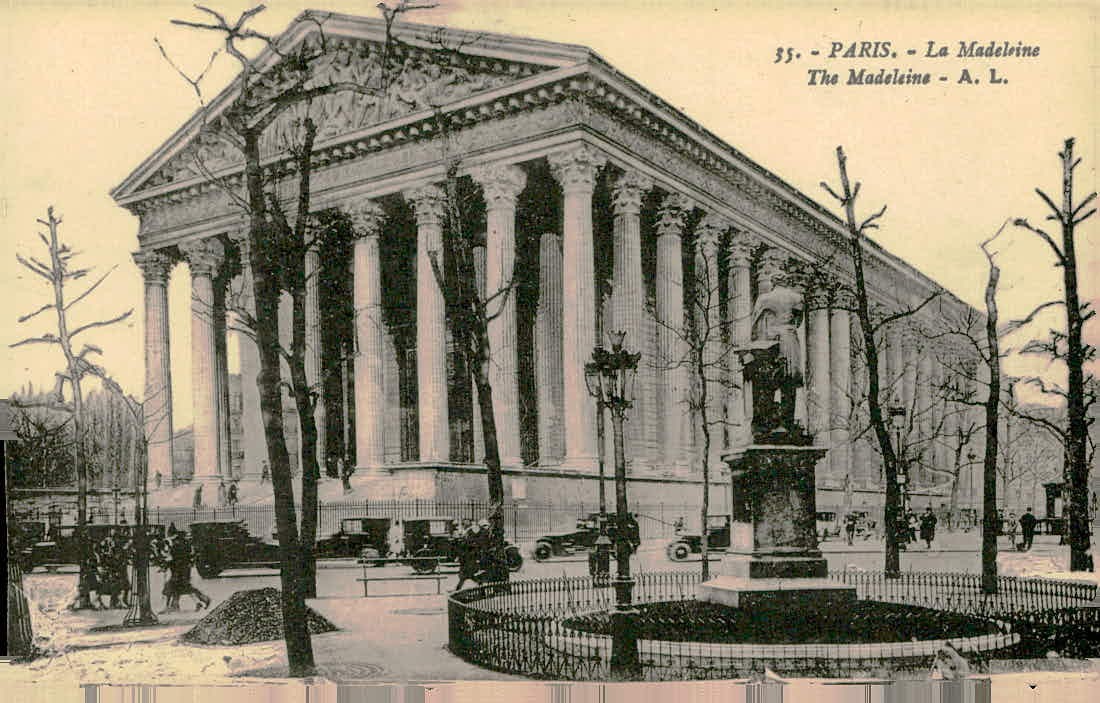 Vintage Paris - La Madeleine Postcard