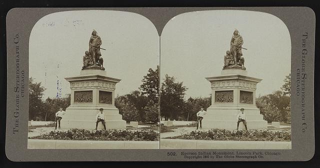 Photo:Chicago IL Lincoln Park Ryerson Indian Monument c1905 ?????? view