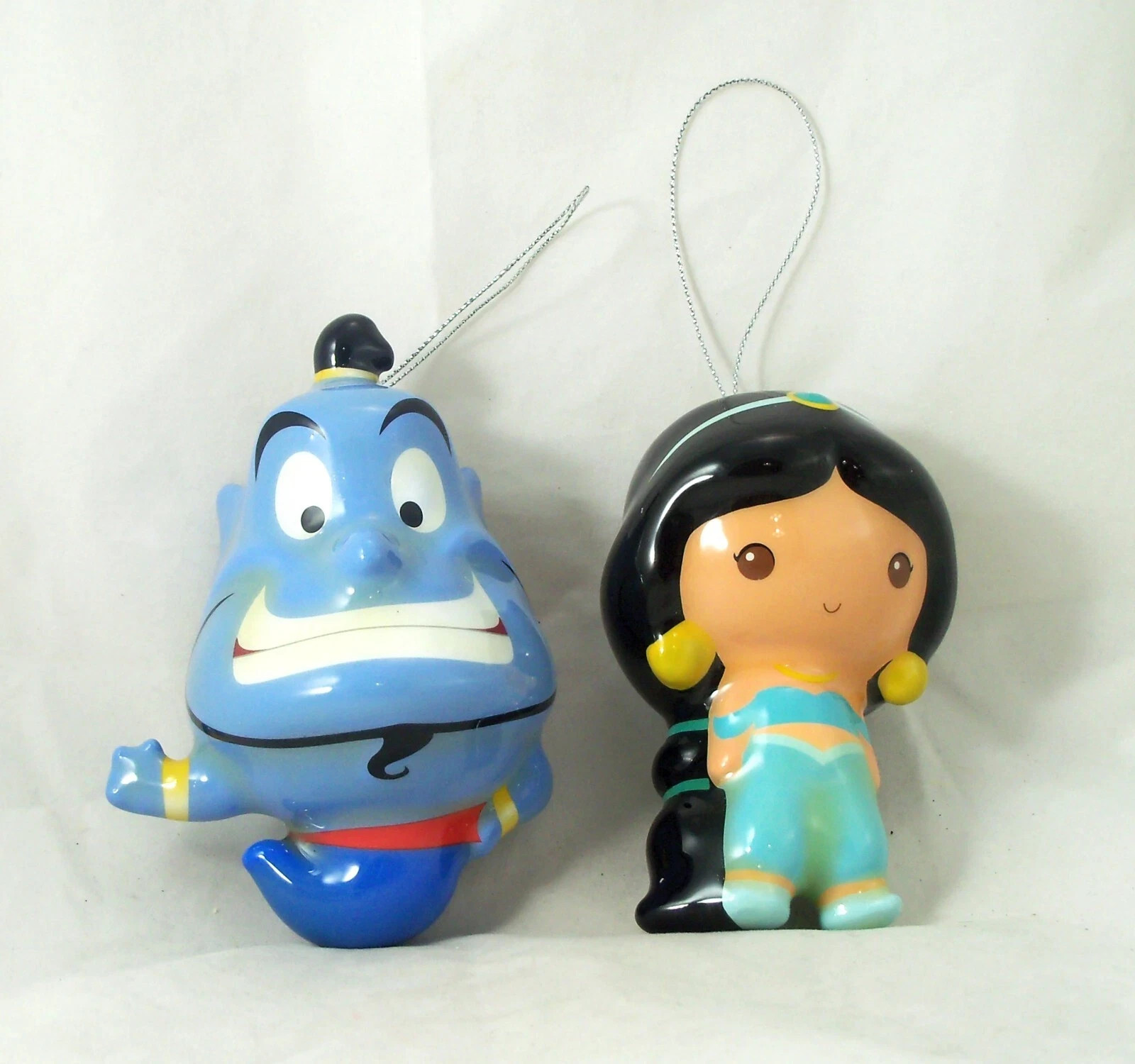 Hallmark Disney\'s Alladin GENIE & PRINCESS JASMINE Ornaments - SEE DESCRIPTION