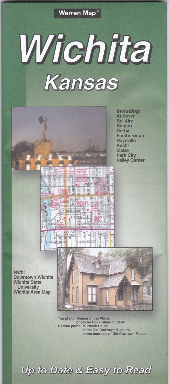 Wichita Kansas Paper Folding Road Map