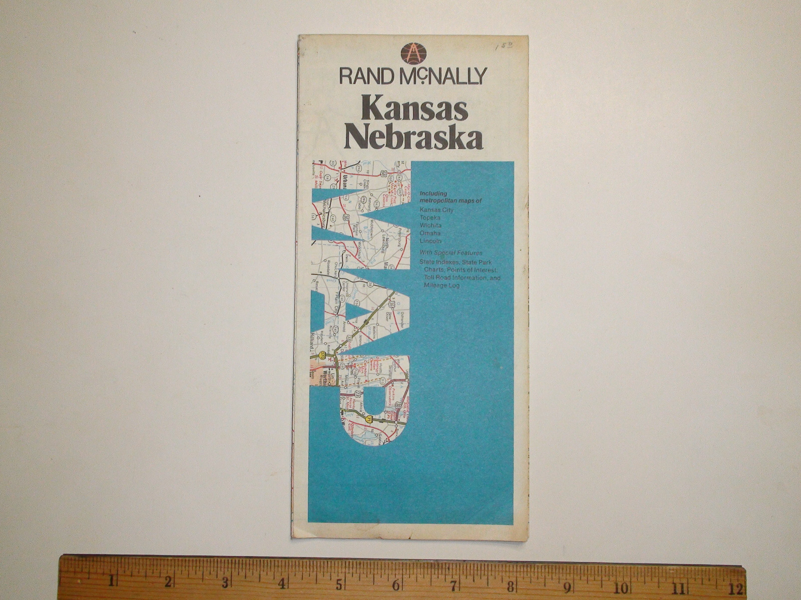 1983 Rand McNally Kansas Nebraska Travel Road Map