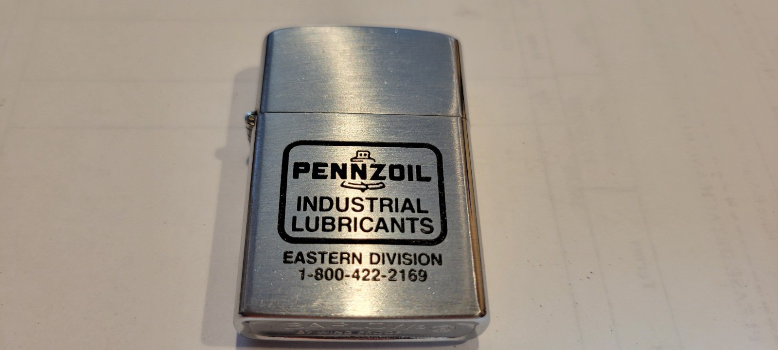 Barlow Wroking advertising Lighter Pennzoil Industrial Lubricants E Division oil Barlow Wroking advertising Lighter Pennzoil Industrial Lubricants E Division oil