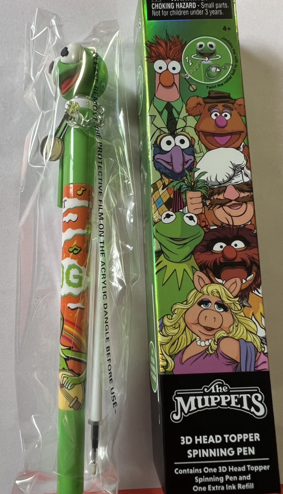 Disney The Muppets Kermit  3D Head Topper Spinning Pen Boxlunch mystery box