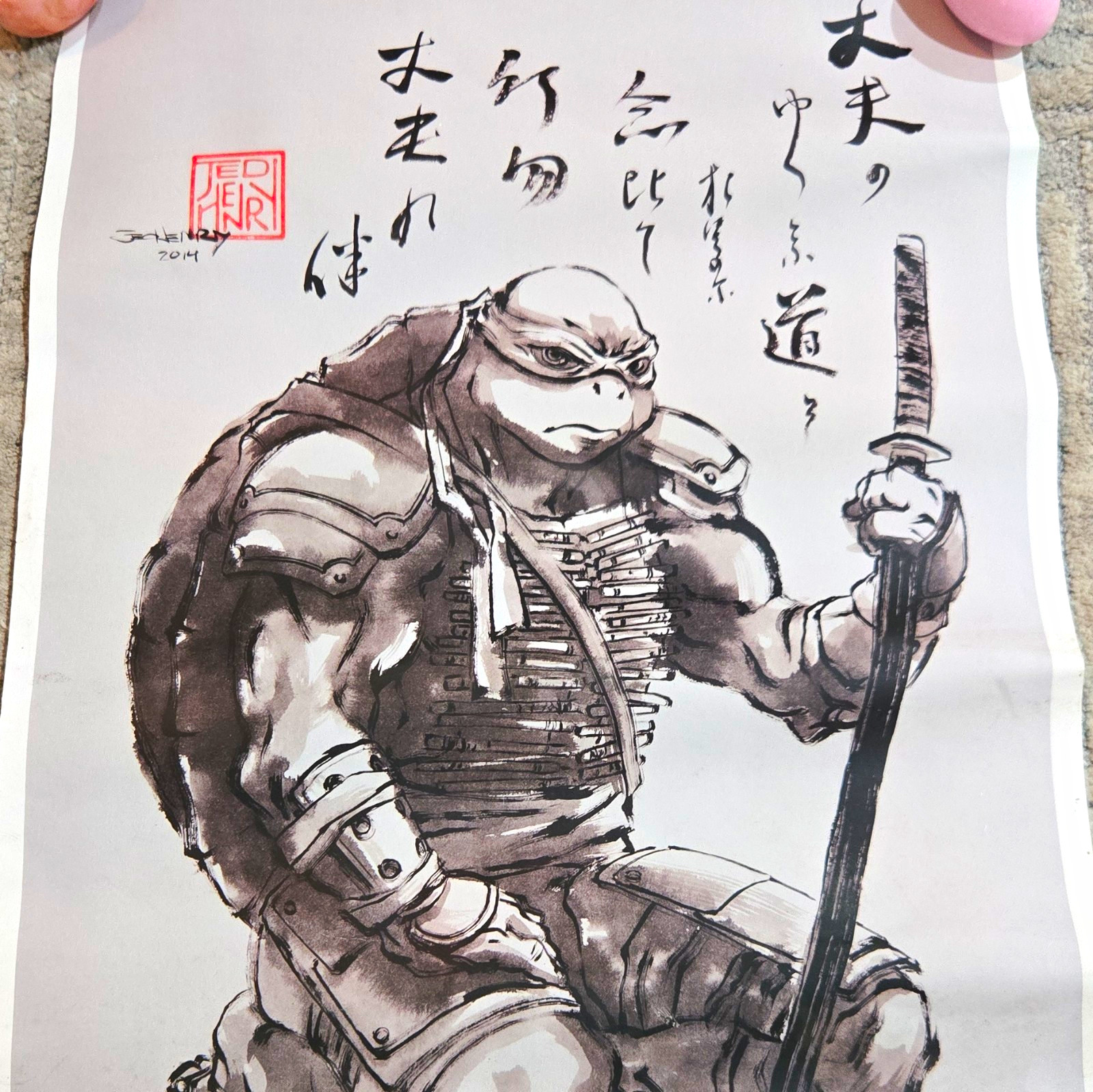 Official 2014 limited-edition promotional poster featuring Leonardo by Jed Henry Official 2014 limited-edition promotional poster featuring Leonardo by Jed Henry