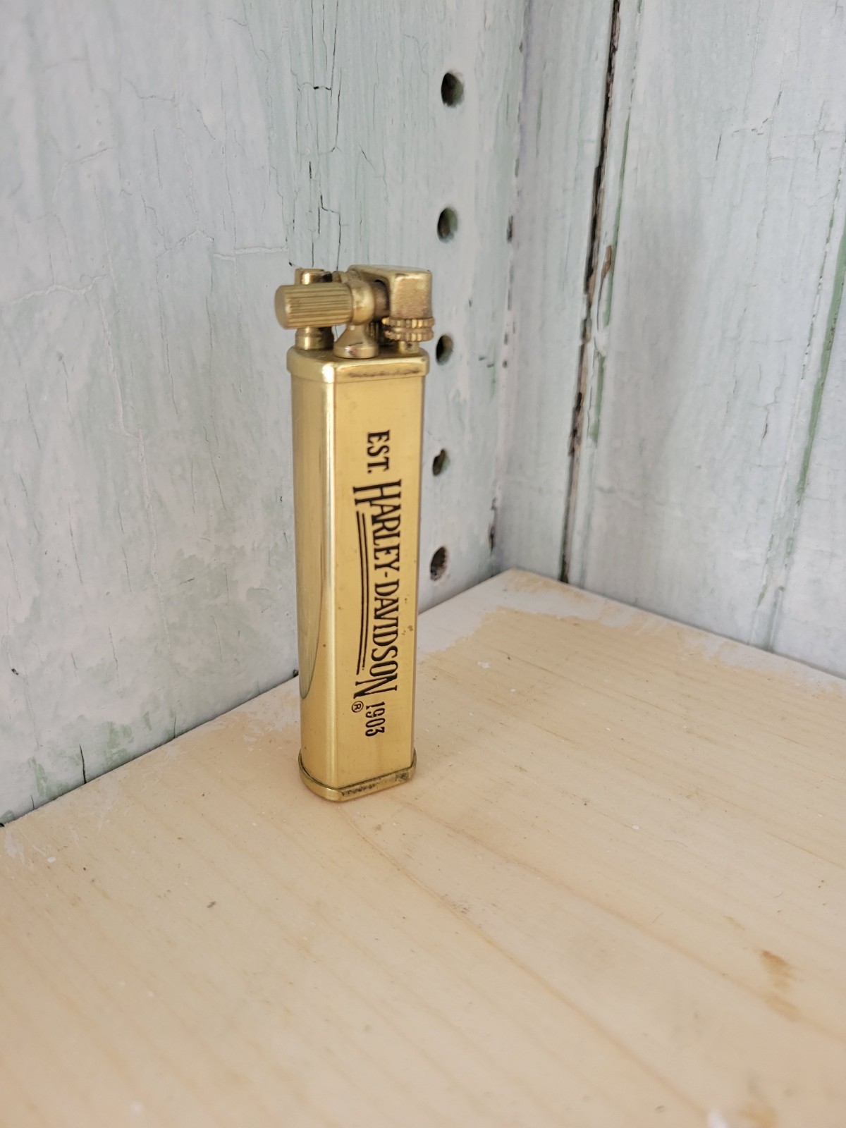 Vintage Harley Davidson CASABLANCA BRASS Trench Style Lighter