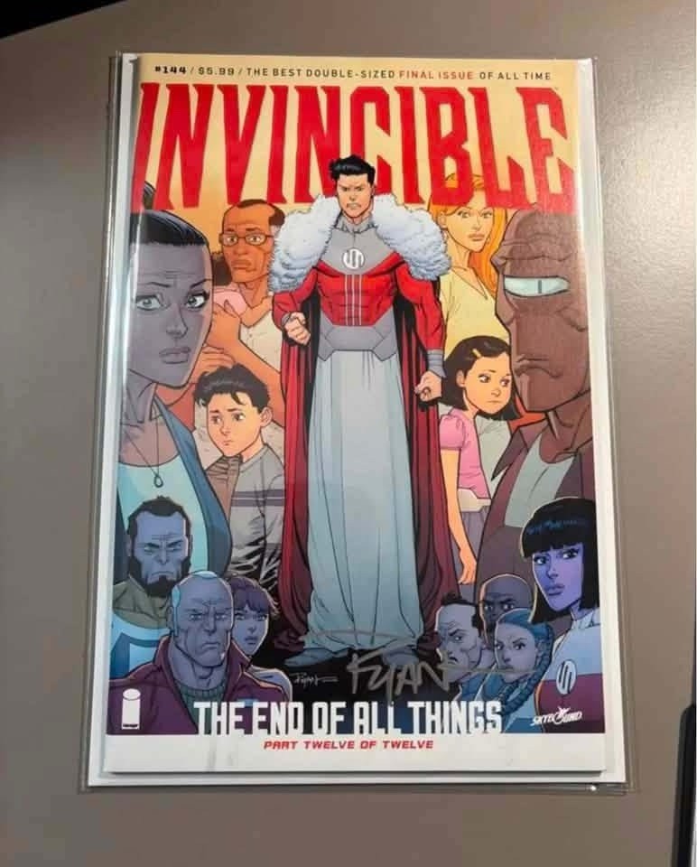 Invincible #144 RARE Final Issue Signed Ryan Ottley No Coa VFNM
