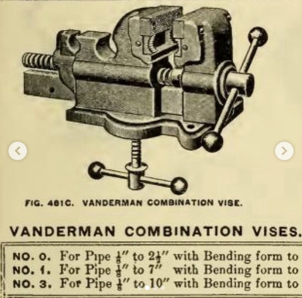 The Vanderman MFG Co No 1 Steamfitters Bench Vintage Vise 5