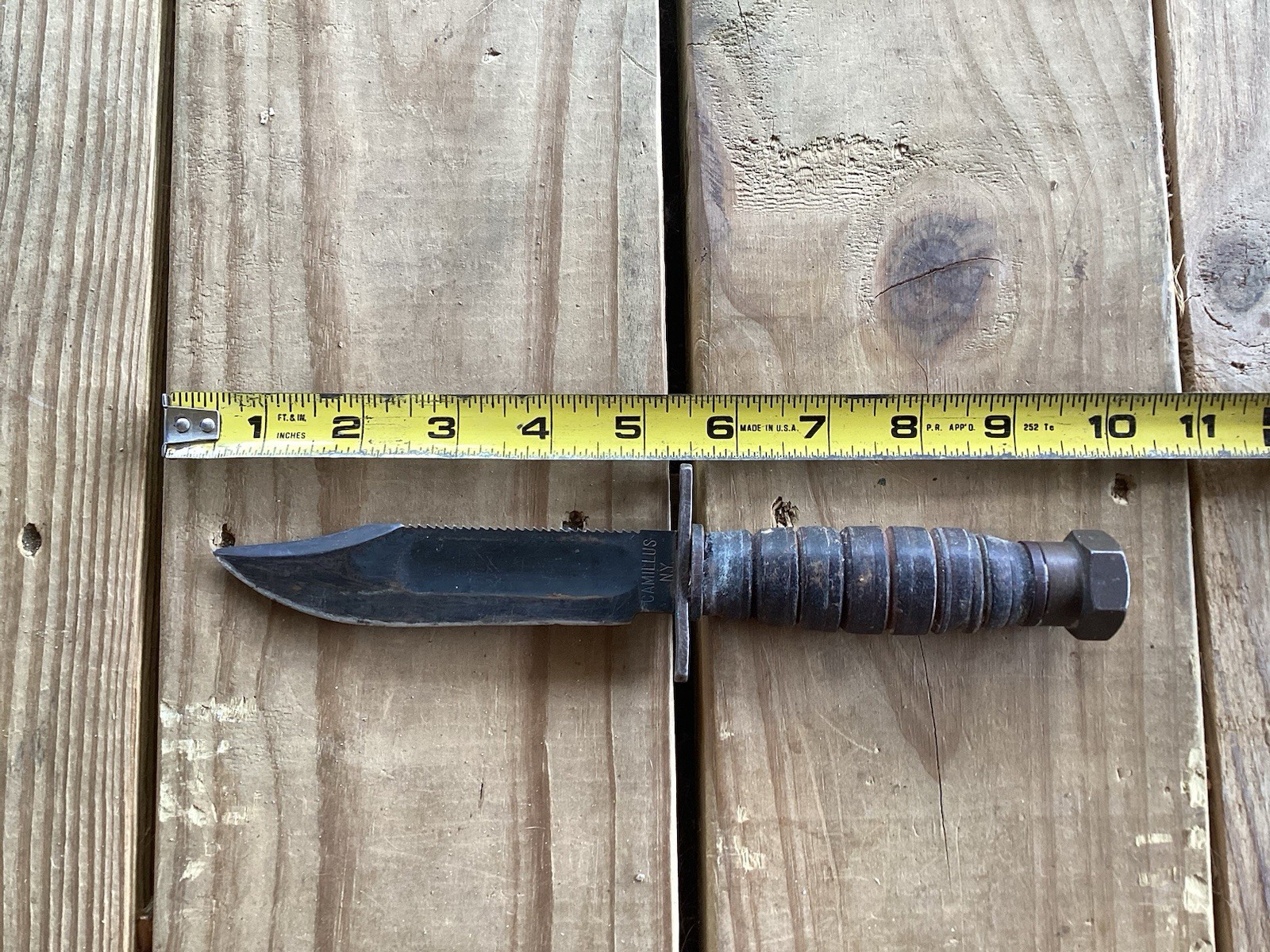 Vintage Camillus Jet Pilot Survival Bail Out Combat Fighting Knife