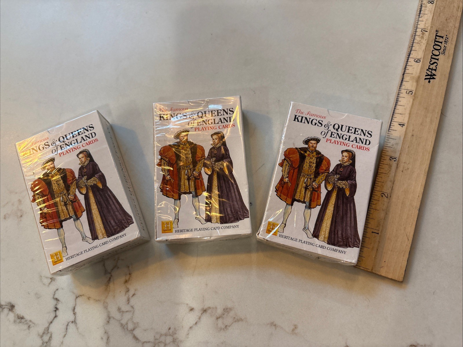 Lot Of 3 PLAYING CARDS The Famous Kings and Queens of England 1993 NIB Sealed Lot Of 3 PLAYING CARDS The Famous Kings and Queens of England 1993 NIB Sealed