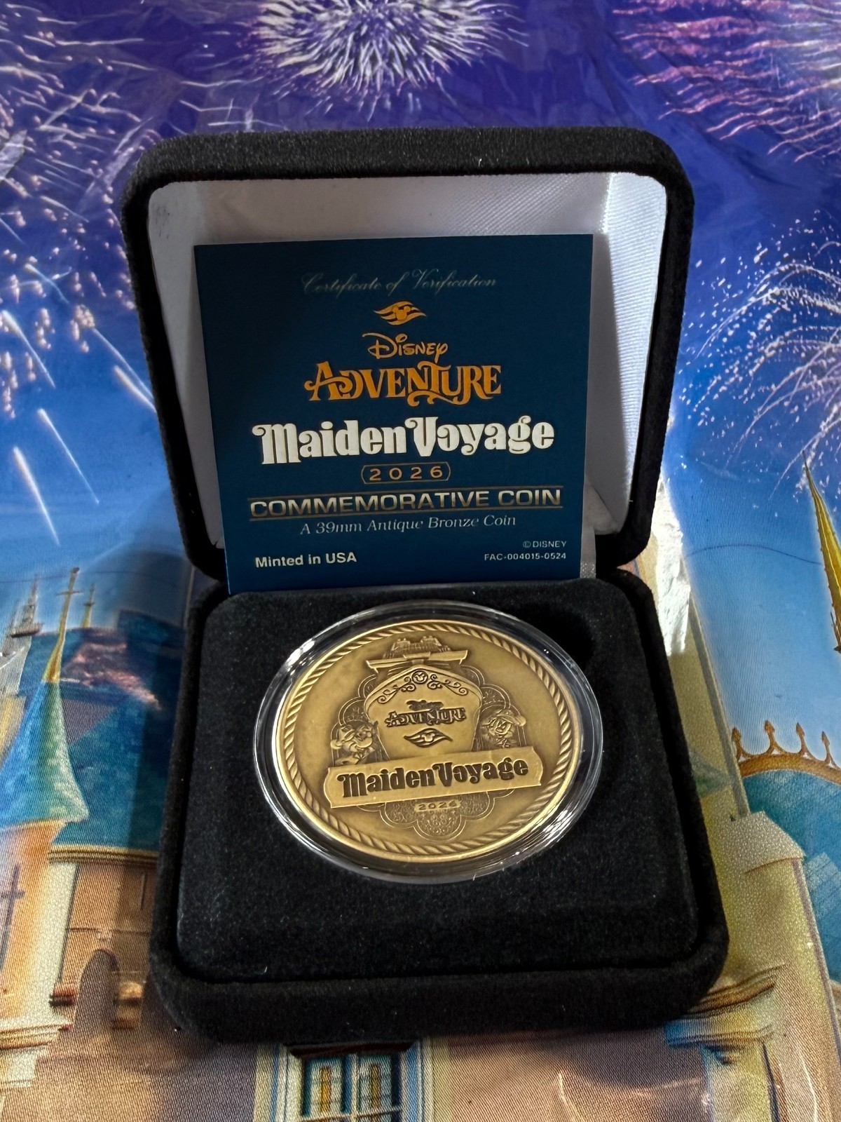 Disney Cruise Line Adventure Mickey Maiden Voyage 2026 Commemorative Coin LE