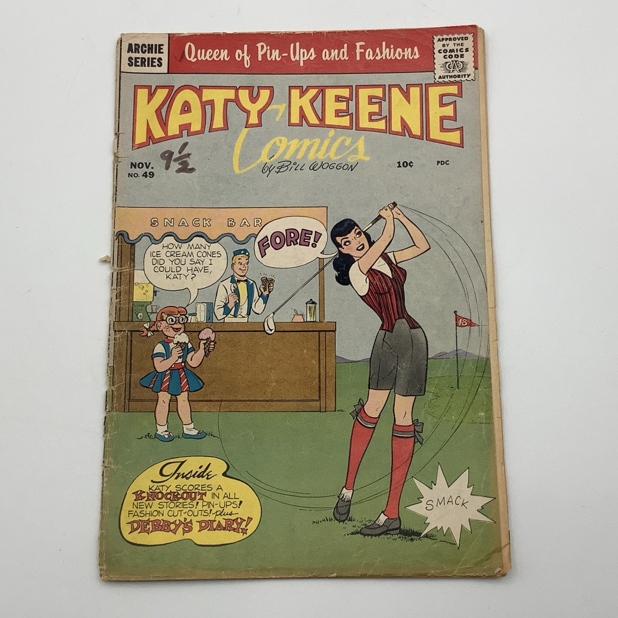 Katy Keene #49 Archie Comics 1959 Paper Dolls Pin-Ups Golf Cover Katy Keene #49 Archie Comics 1959 Paper Dolls Pin-Ups Golf Cover