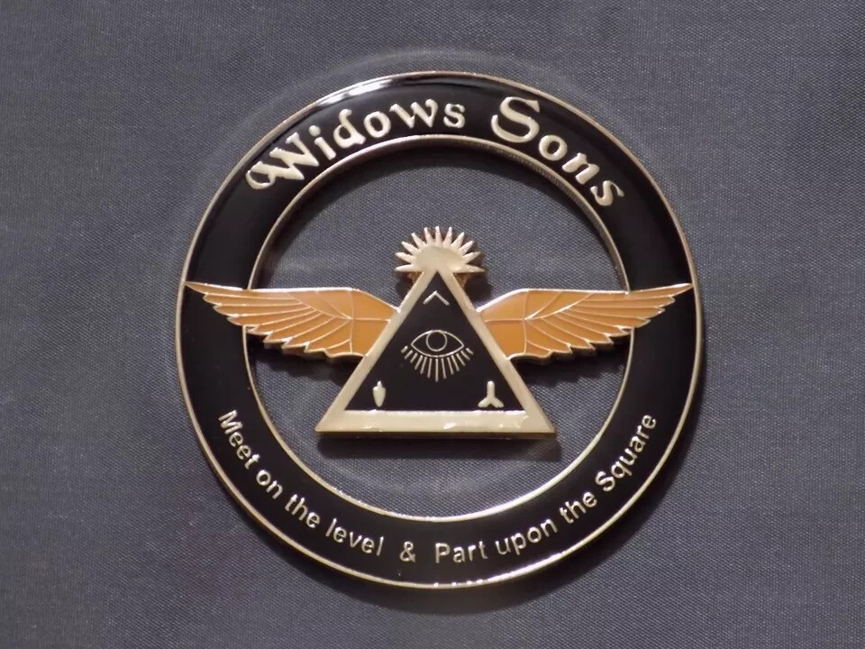 Black Gold Widows Sons Masonic 3\
