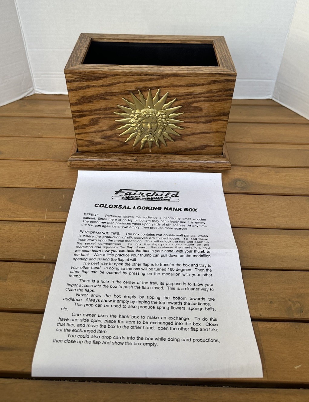 Colossal Locking Hank Box Fairchild Entertainment Magic Trick Vintage Rare