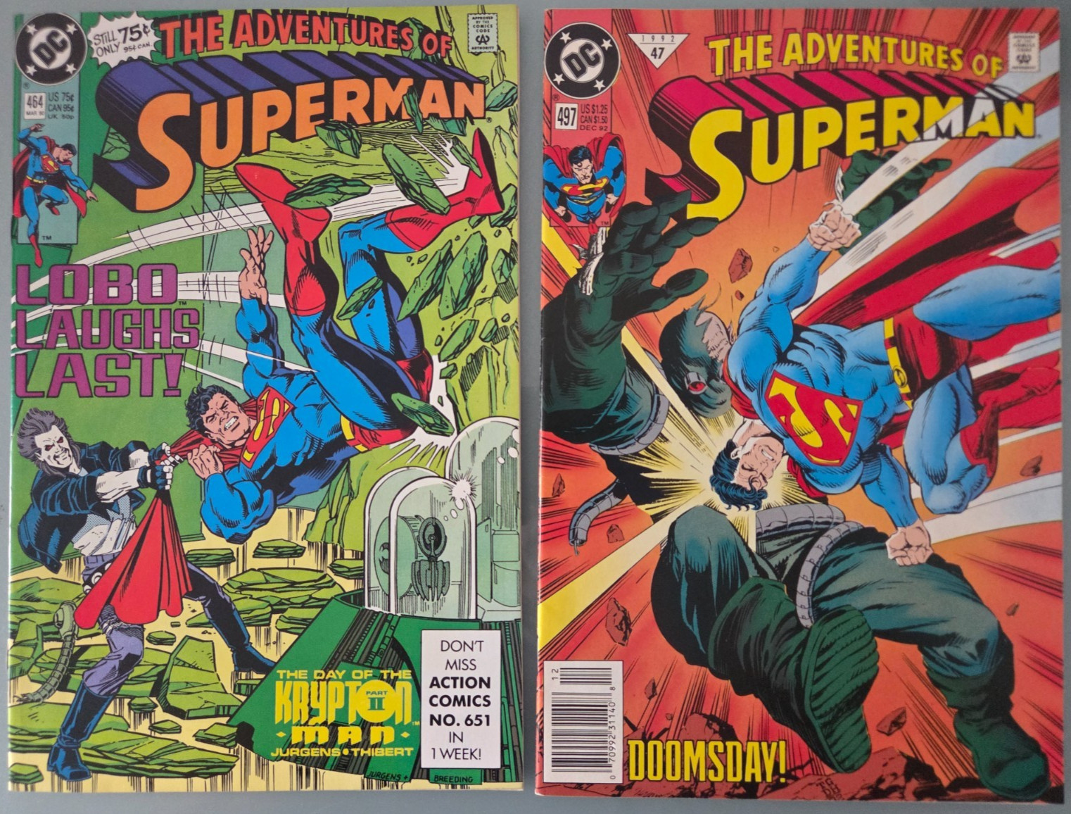 ADVENTURES OF SUPERMAN SET OF 100 ISSUES (1987) DC COMICS DOOMSDAY LOBO #500