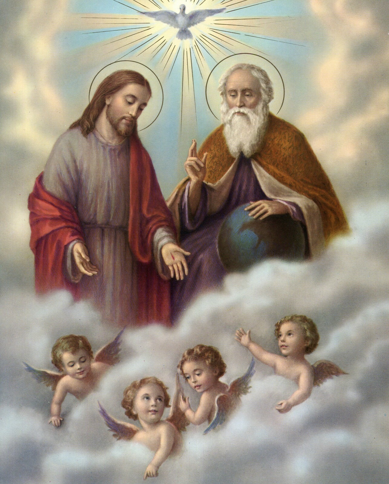 Catholic print picture  -  Holy Trinity T -  8\
