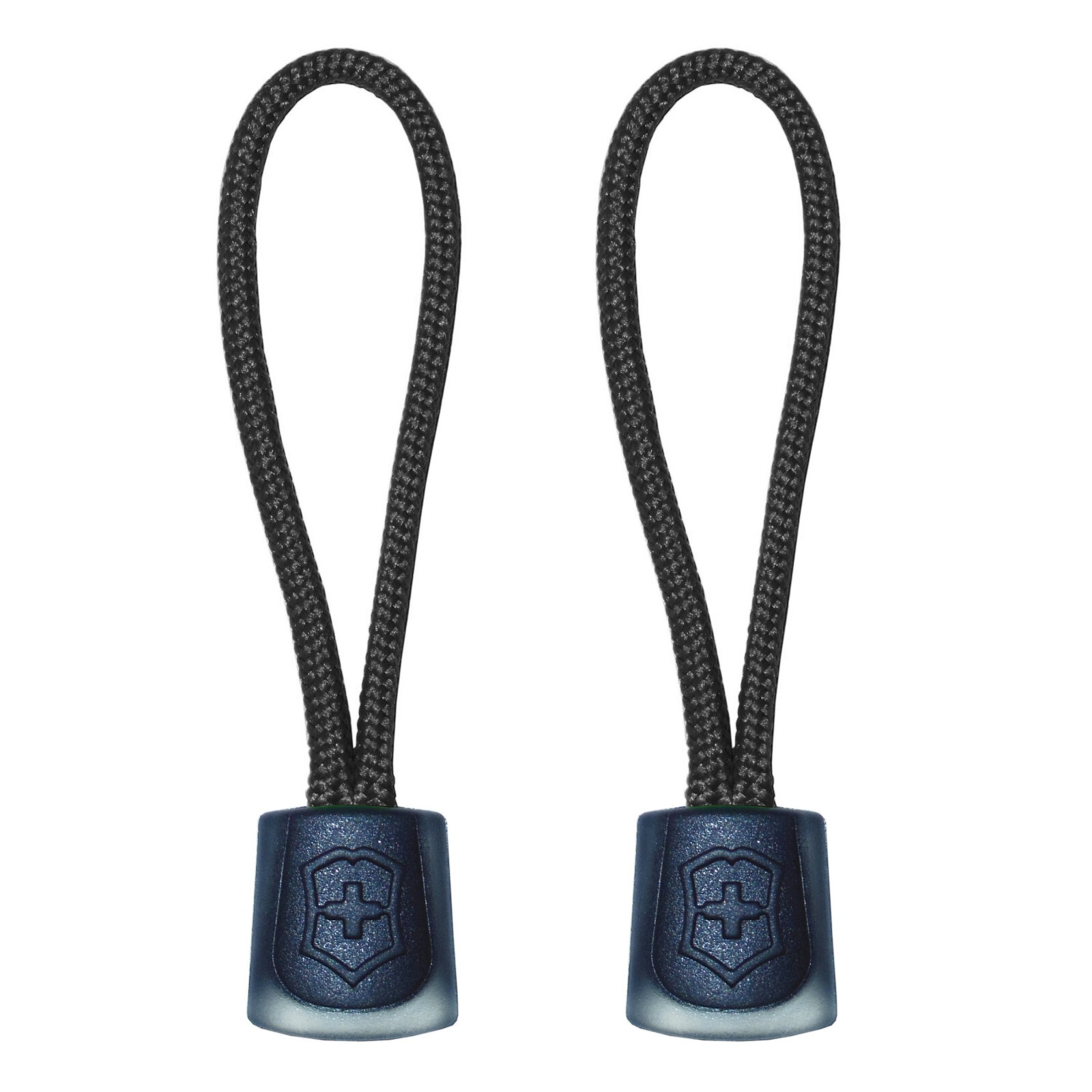 New Victorinox Swiss Army Knife Two-Pack Black Lanyard / Paracord Zipper Pull 
