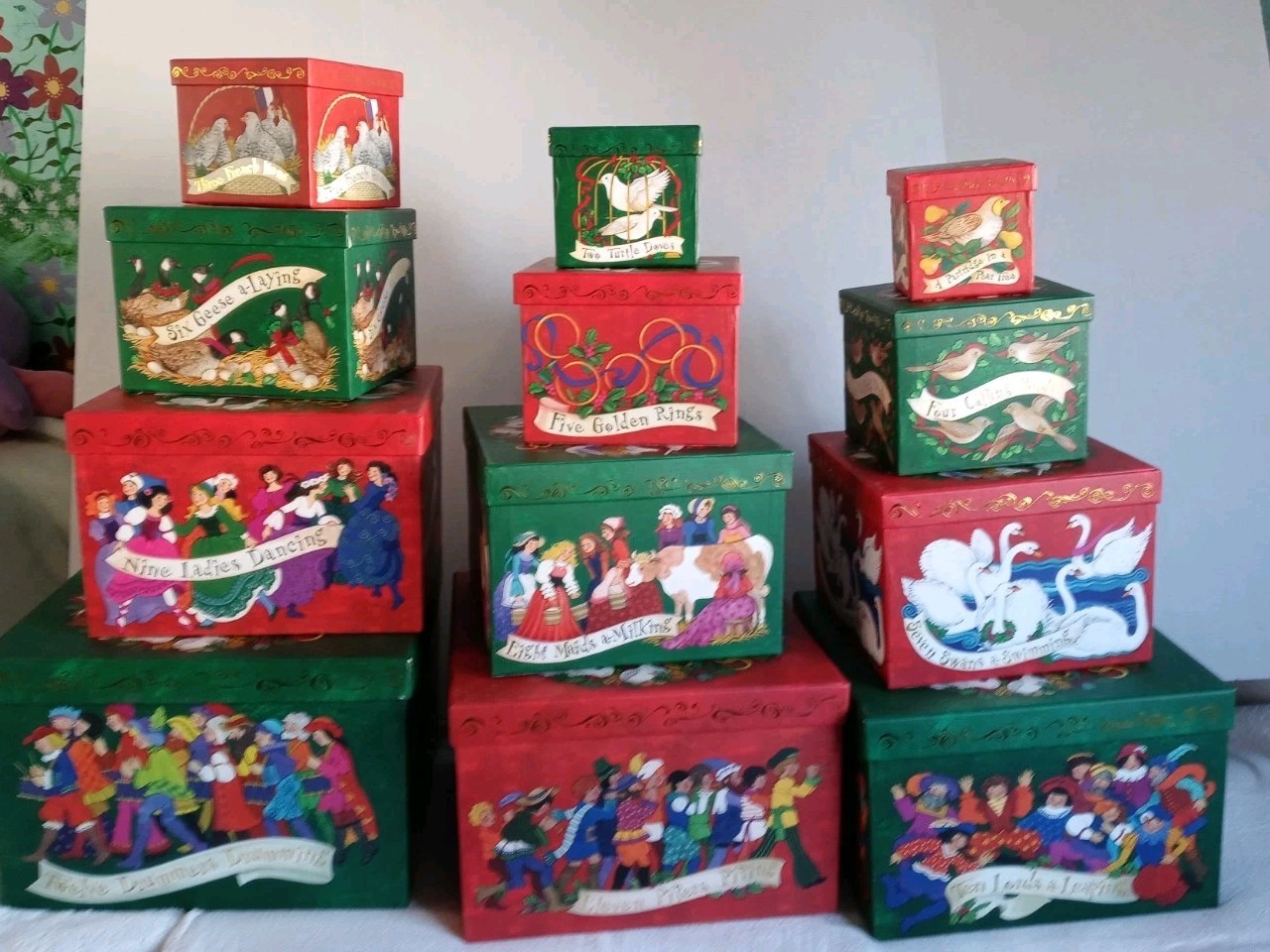 12 Days Of Christmas Nesting Boxes Barrington Studios Judy Hand